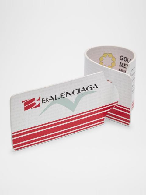 BALENCIAGA Men's Luggage Swing Leather Keychain