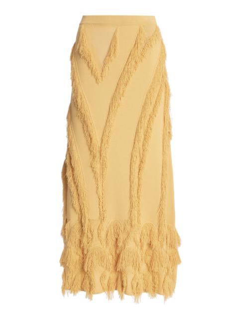 ULLA JOHNSON Astrid Knit Maxi Skirt yellow
