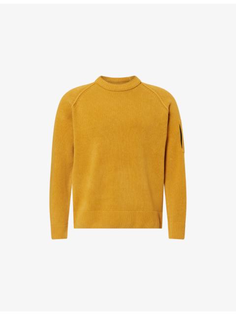 C.P. Company Brand-Lens Ribbed Cotton Sweatshirt