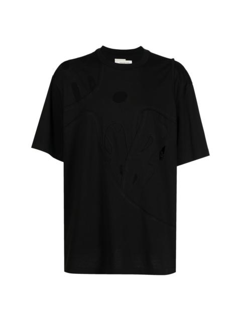 FENG CHEN WANG cut-out detail cotton T-shirt