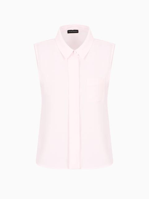 FLUID CRÊPE SLEEVELESS BLOUSE