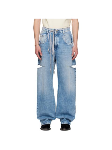 Maison Margiela Blue Cutout Jeans