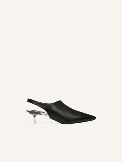courrèges TRANSPARENT KITTEN-HEEL SLINGBACKS