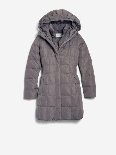 COLE HAAN Women's 32" Signature Hooded Taffeta Down Coat