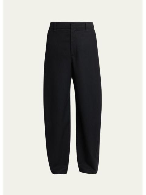 Givenchy Men's Wool Flannel Straight-Leg Trousers