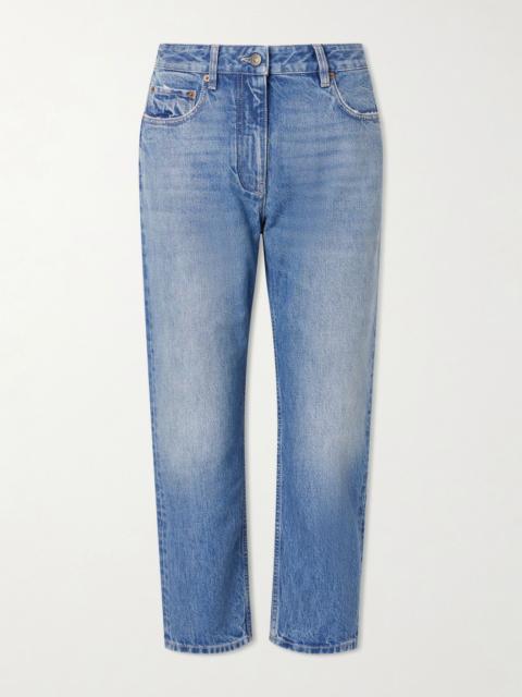 Valentino Cropped mid-rise straight-leg jeans Mid denim