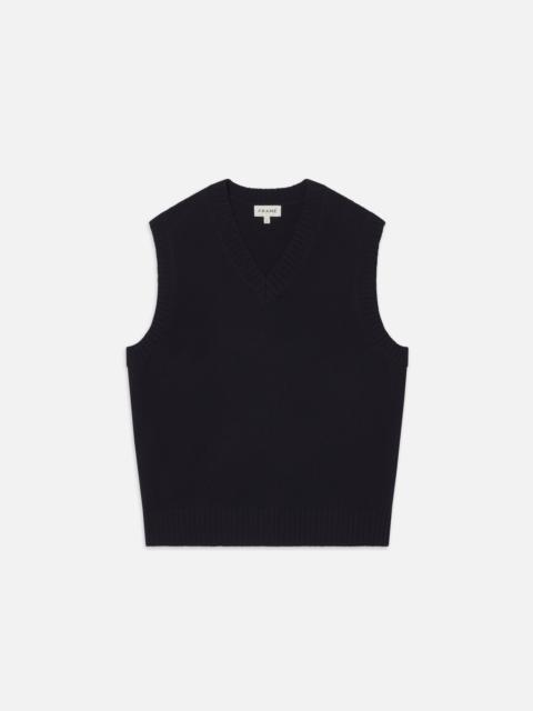 FRAME Cashmere Vest in Navy