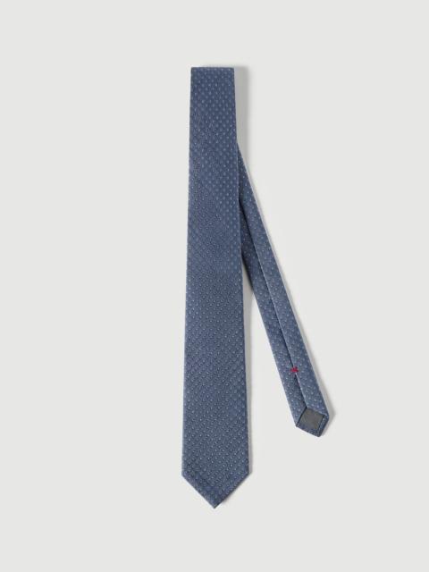 Brunello Cucinelli Silk tie with geometric pattern