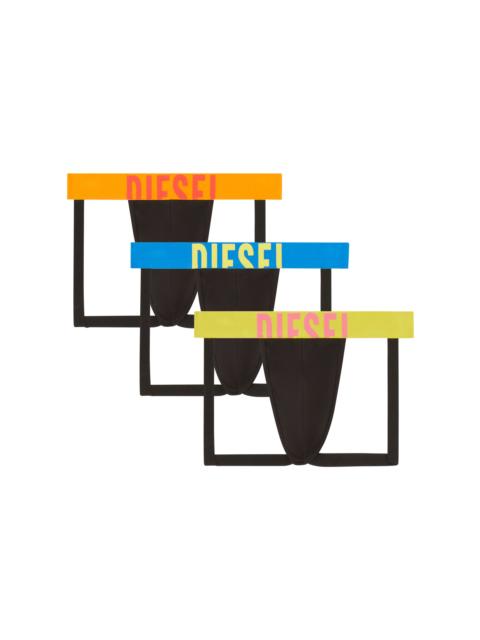 Diesel 3-PACK JOCKSTRAPS WITH CONTRAST WAISTBAND