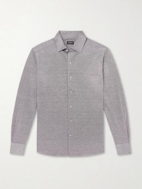 ZEGNA Silk, Linen and Cotton-Blend Shirt