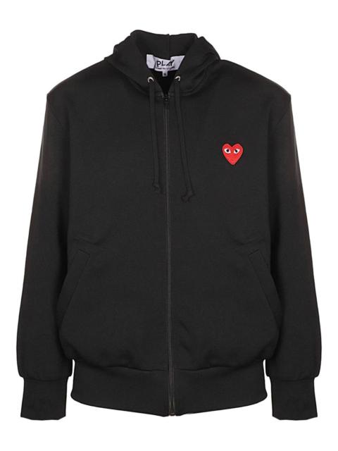 Comme des Garçons PLAY zip logo patch sweatshirt