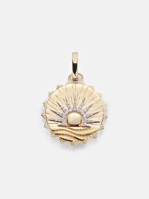 FOUNDRAE New Beginnings - Internal Compass 18kt gold pendant with diamonds