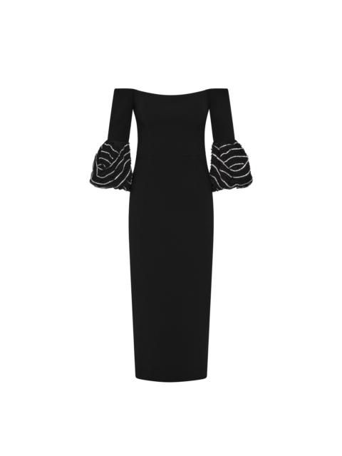 REBECCA VALLANCE Bellatrix Off The Shoulder Midi Dress