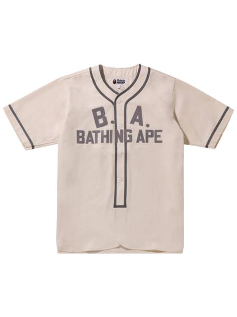 A BATHING APE® BAPE Baseball Shirt 'Ivory'