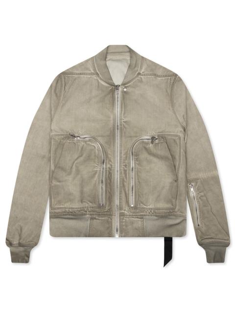 Rick Owens DRKSHDW BAUHAUS FLIGHT DENIM BOMBER JACKET - SAND
