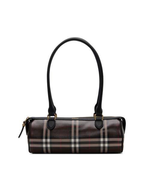 Burberry Brown Mini Check Barrel Bag