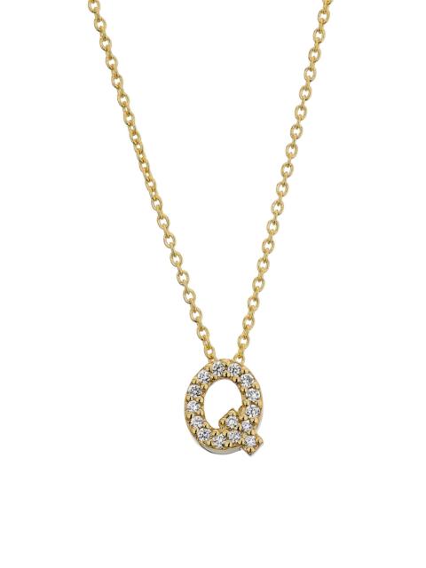 ROBERTO COIN Women's Tiny Treasures Diamond & 18K Yellow Gold Initial Necklace - Initial Q