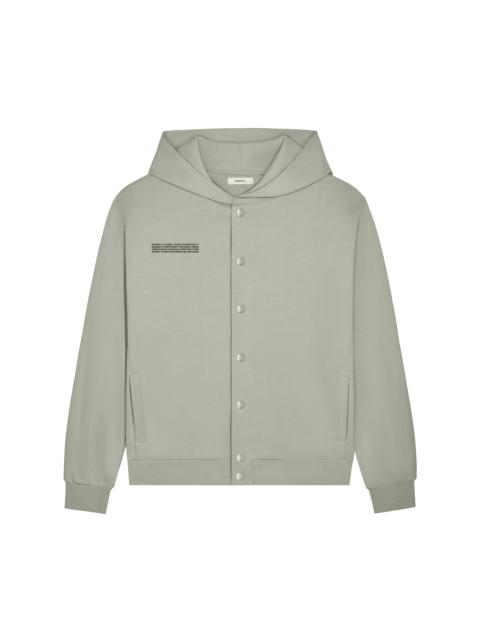 PANGAIA Mens 365 Midweight Snap Button Hoodie - Moss Green