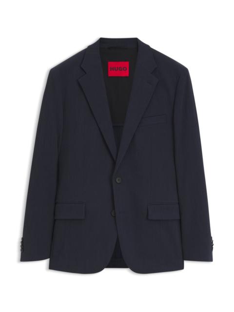 HUGO SLIM-FIT SUIT JACKET IN PERFORMANCE-STRETCH SEERSUCKER