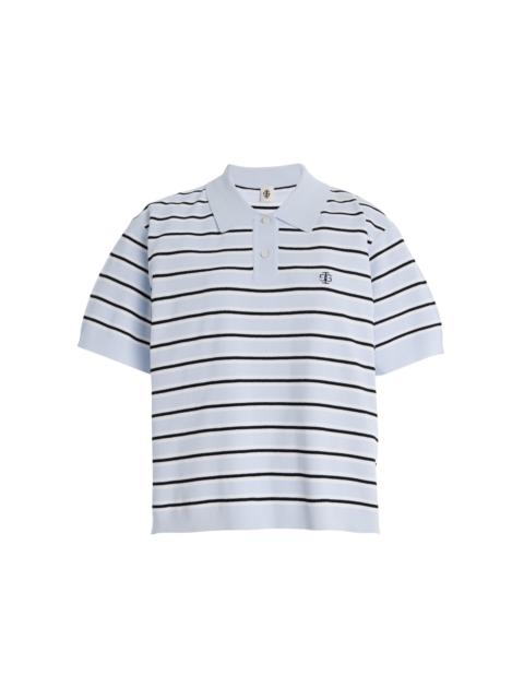The Garment Madison Knit Polo Top stripe