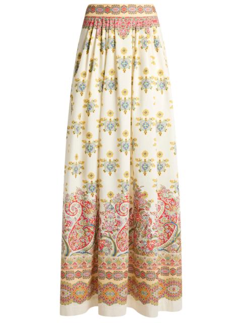 Etro Paisley Border Print Maxi Skirt