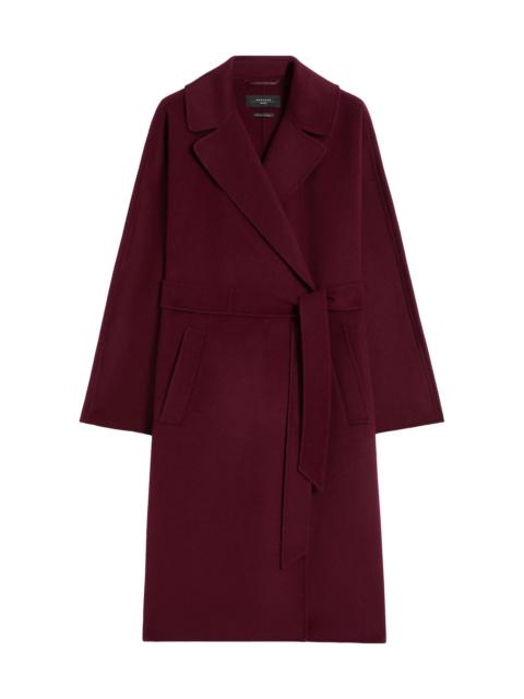 WEEKEND Max Mara Women's Double Faced Wool Blend Robe Coat - Bordeaux