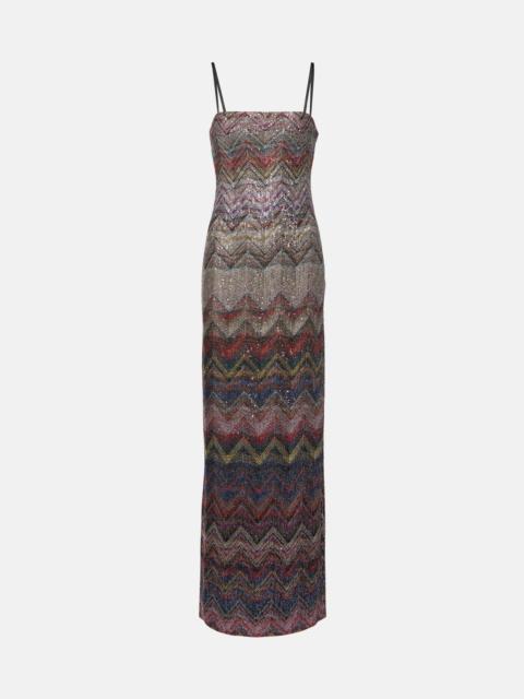 Missoni Zig Zag embellished maxi dress
