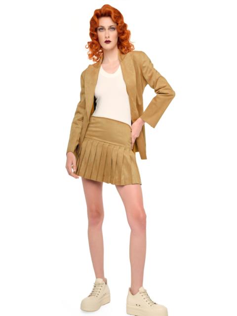 NORMA KAMALI PLEATED MINI SKIRT