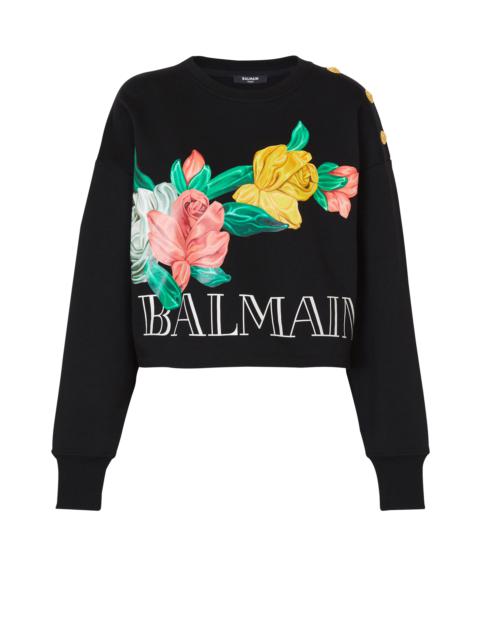 Vintage Balmain sweatshirt with Roses print