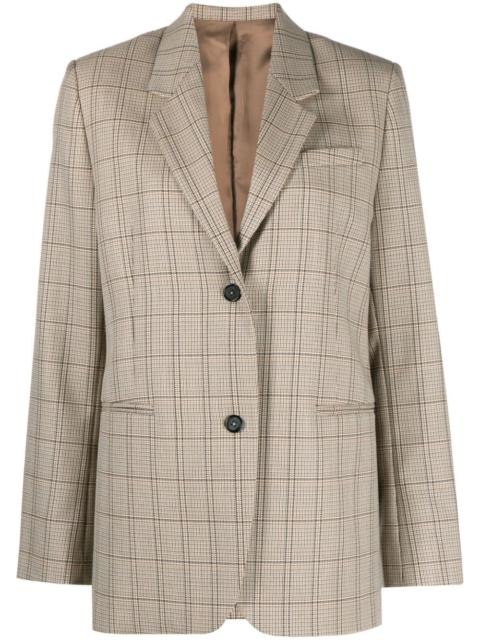 check-pattern wool blazer