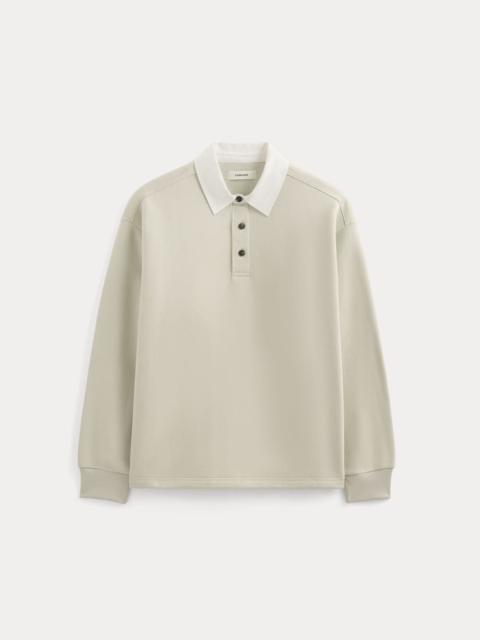 EVERLANE LUXE FLEECE RUGBY POLO