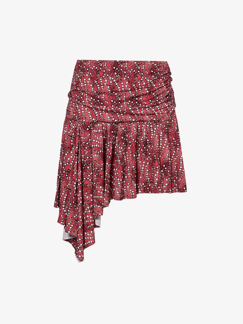 Isabel Marant Étoile Juliany abstract-pattern stretch-woven mini skirt