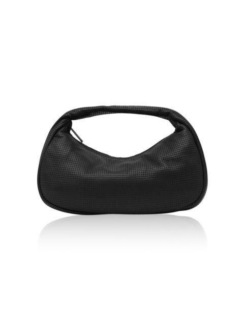 ST. AGNI Perforated Leather Mini Bon Bon Bag black
