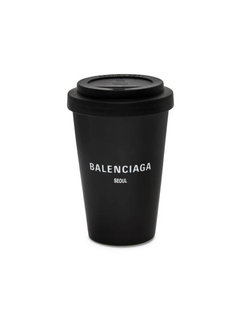 BALENCIAGA Cities Seoul Coffee Cup in Black