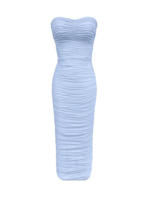 Dress The Population Women's Heather Ruched Midi-Dress - Sky