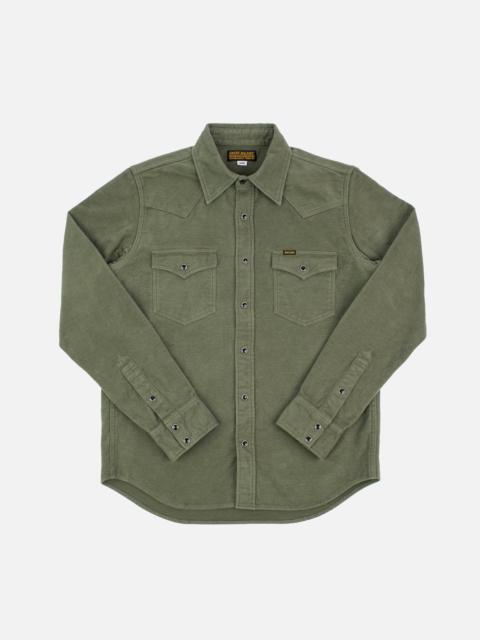 Iron Heart IHSH-330-ODG 9oz Raised Whipcord Western Shirt - Olive