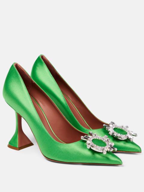 Begum embellished satin pumps