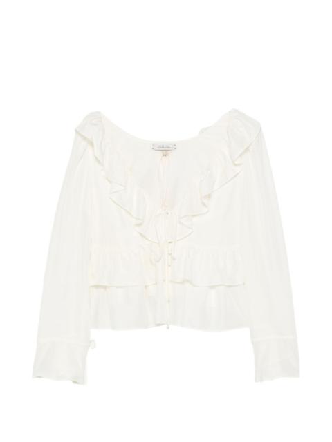 DOROTHEE SCHUMACHER Playful Volumes ruffled tie blouse