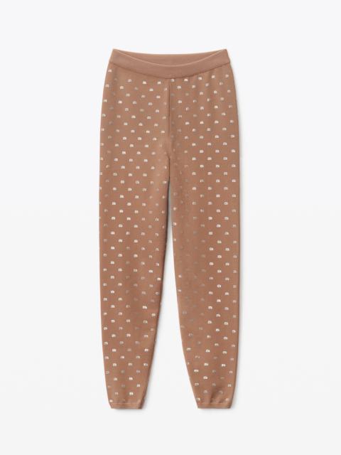 Alexander Wang HOTFIX LOGO LEGGING IN CRYSTAL NYLON