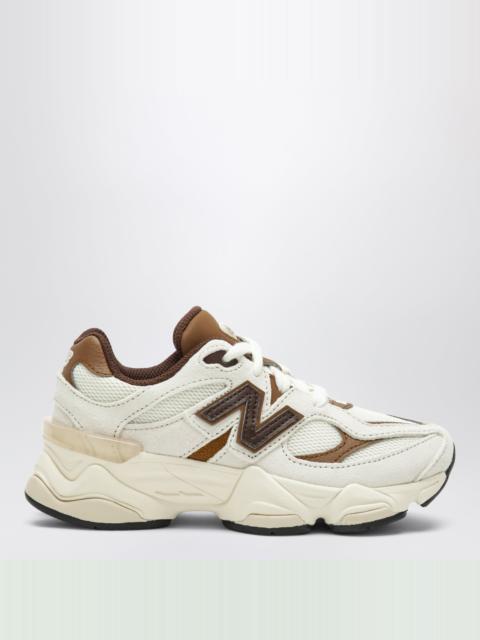 New Balance 9060 beige mesh and suede shoes