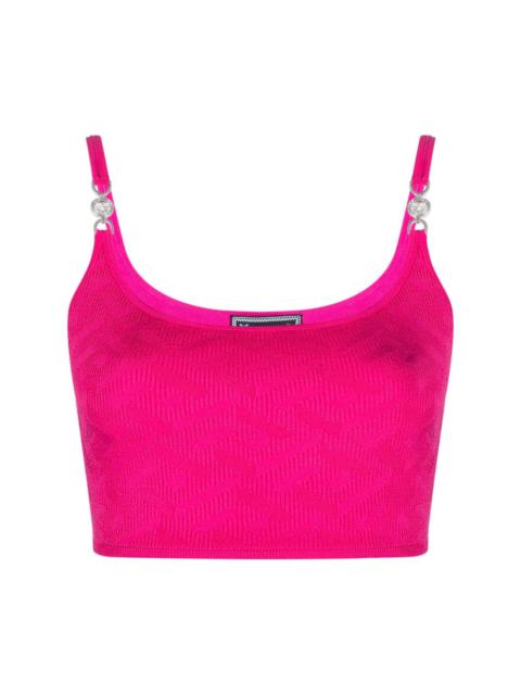 VERSACE La Greca Medusa '95 knitted crop top