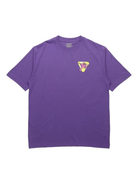 PALACE PALACE x M-Zone 크로스오버 작은 Tri-Ferg 패턴 짧은 소매 Unisex 보라색 P20TS086