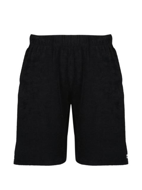 courrèges terry logo-detail shorts