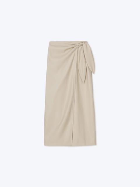Nanushka AMAS - OKOBOR™ alt-leather sarong skirt - Creme