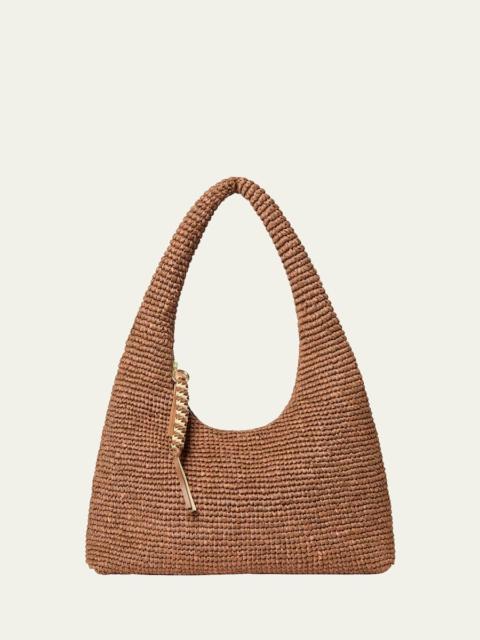 LOEFFLER RANDALL Willow Woven Raffia Hobo Bag