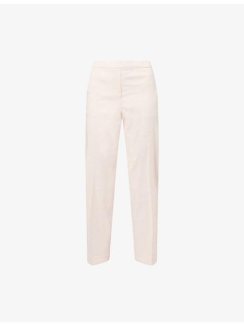 Theory Treeca Pull-On Linen-Blend Trousers