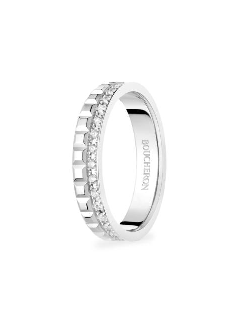 Boucheron Women's Quatre Radiant Edition Clou De Paris 18K White Gold & 0.24 TCW Diamond Wedding Band - White