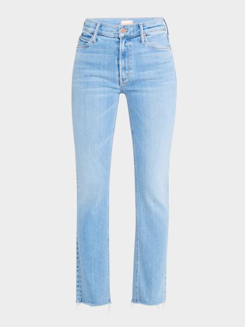MOTHER The Mid-Rise Dazzler Ankle Fray Jeans