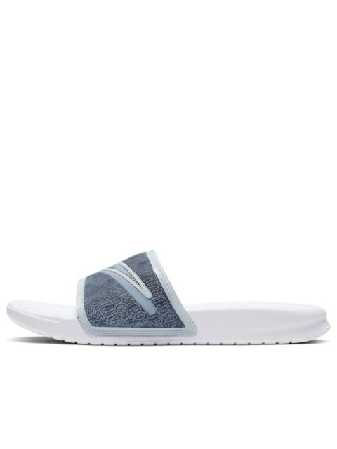 (WMNS) Nike Benassi LX White Blue Slippers 'White Blue' BQ5173-100