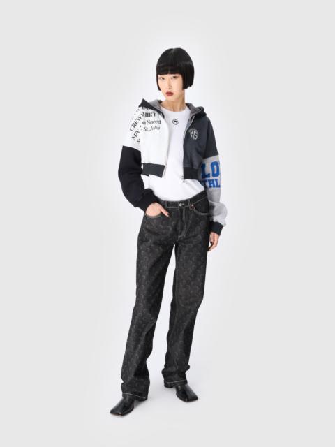 Marine Serre Moon Laser Denim Loose Jeans